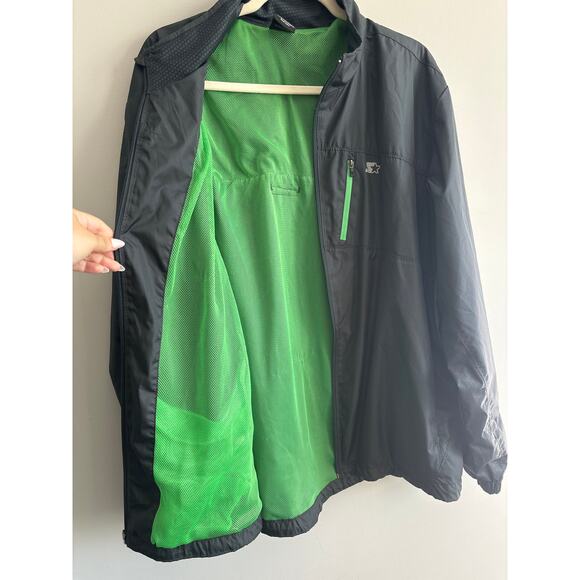Starter Windbreaker Zip Up Jacket Gray Size XL - Picture 6 of 6